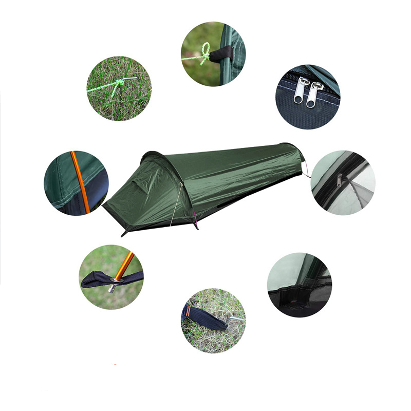 Cheap Goat Tents Ultralight Tent Backpacking Tent Outdoor Camping Sleeping Bag Tent Lightweight Single Person   